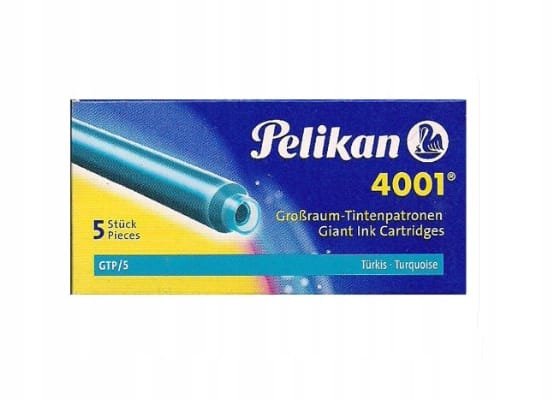 NABOJE DO PIÓR marki PELIKAN - TURKUSOWE GTP/6