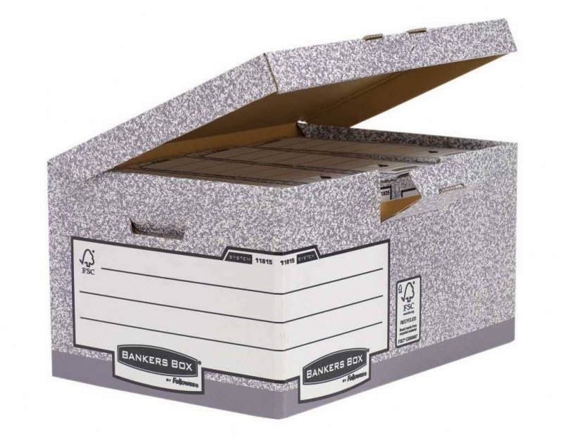 PUDŁO ARCHIWIZACYJNE Z UCHYLNYM WIEKIEM FELLOWES BOX BASIC Z FSC FASTFOLD 1181501