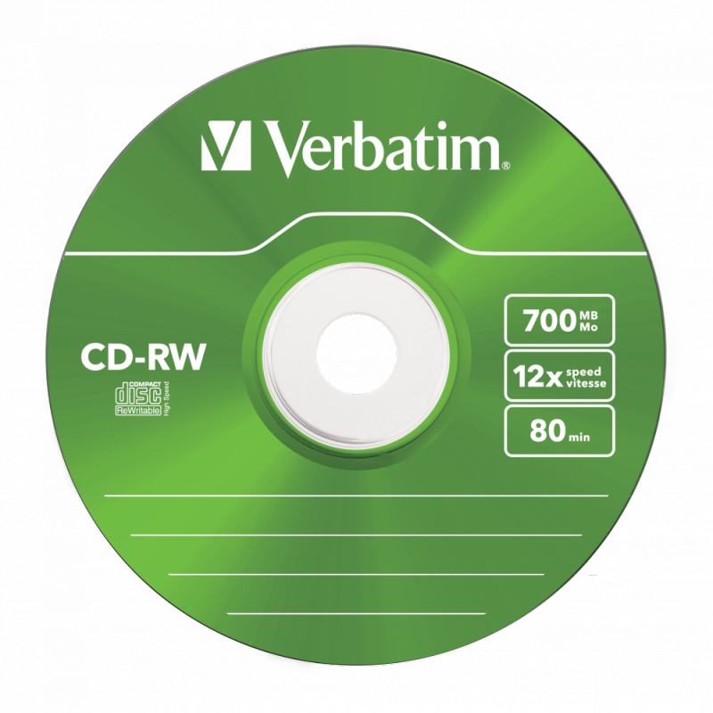 PŁYTA CD-RW 700MB 12X VERBATIM DATALIFE PLUS 43167 SLIM 5 SZT.