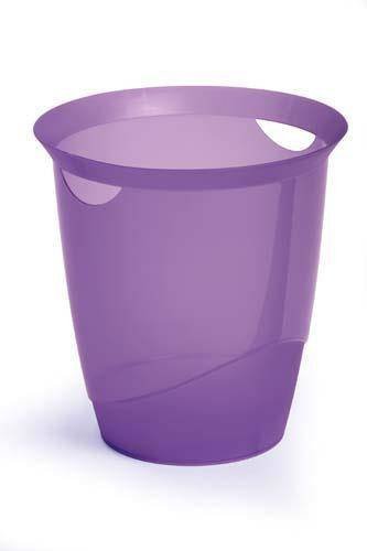 KOSZ NA ŚMIECI 16L DURABLE TREND 1701710992 TRANSPARENTNY FIOLETOWY