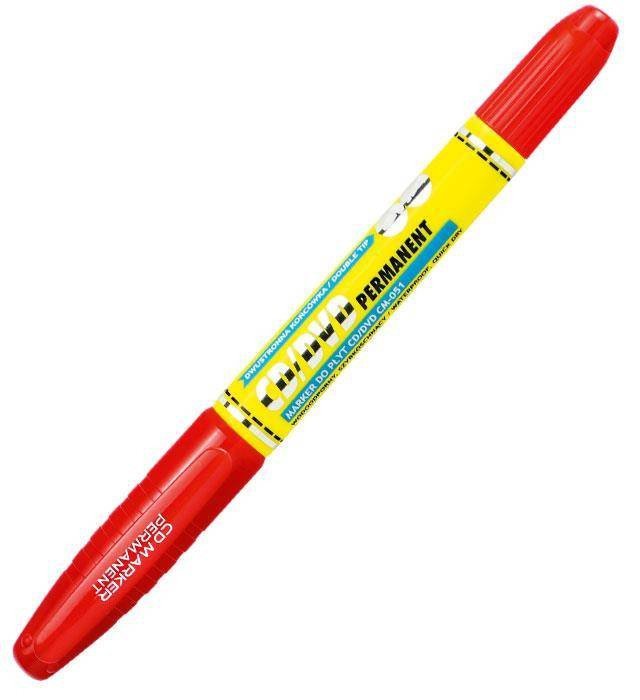 MARKER CD/DVD OEM CM-051 160-2272 CZERWONY PODWÓJNA KOŃCÓWKA