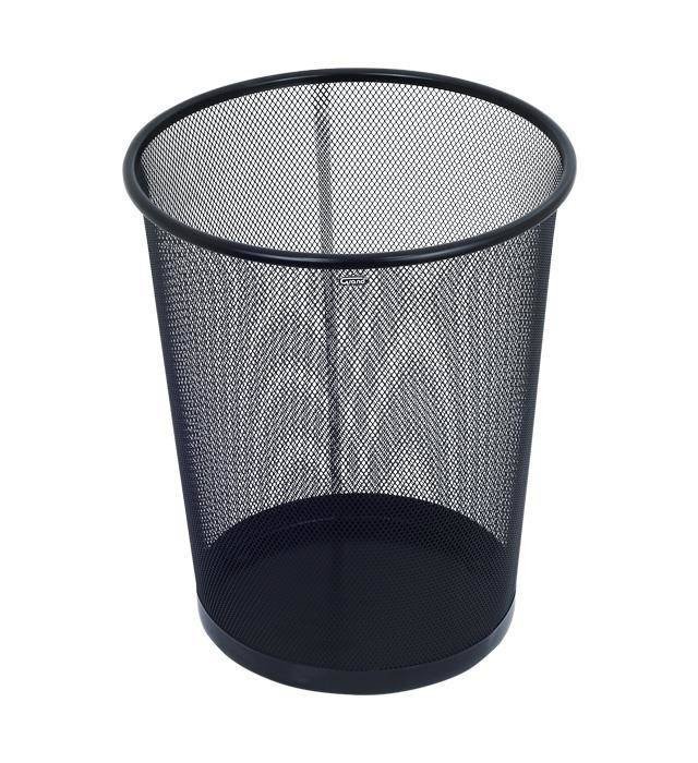 KOSZ NA ŚMIECI METALOWA SIATKA 19L GRAND GR-018 120-1332 OKRĄGŁY CZARNY