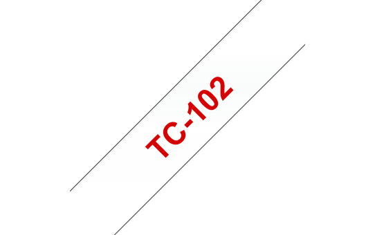 TASIEMKA ORYGINALNA CZERWONY/PRZEZROCZYSTE BROTHER TC102 12MM X 7,7 M