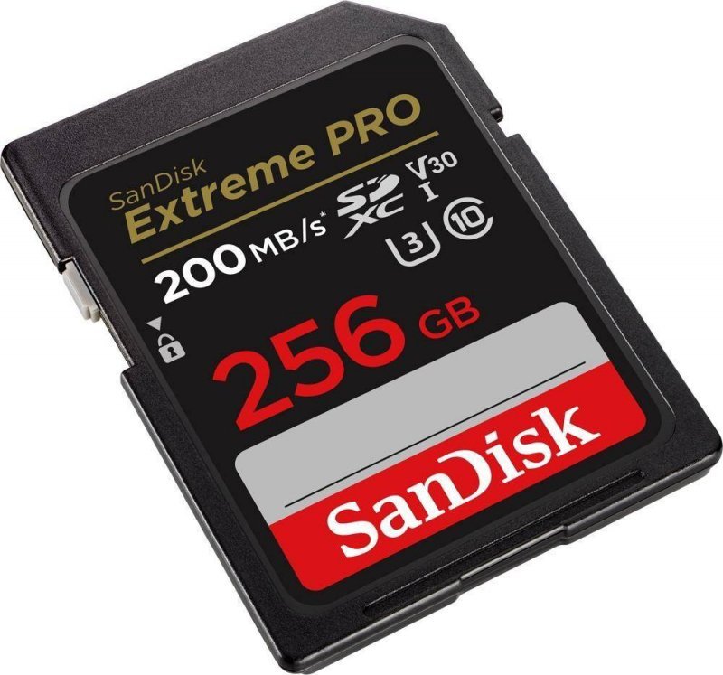 SANDISK KARTA PAMIĘCI EXTREME PRO SDXC 256GB 200/140 MB/S V30 UHS-I