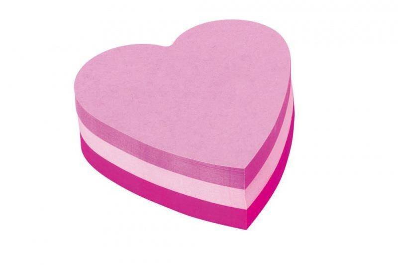 KARTECZKI SAMOPRZYLEPNE 3M POST-IT® 2007H W KSZTAŁCIE SERDUSZKA 225 KART