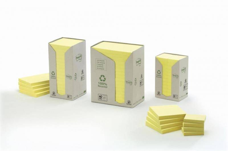 KARTECZKI SAMOPRZYLEPNE 38X51MM 3M POST-IT® 653-1T ŻÓŁTE 24X100 KART