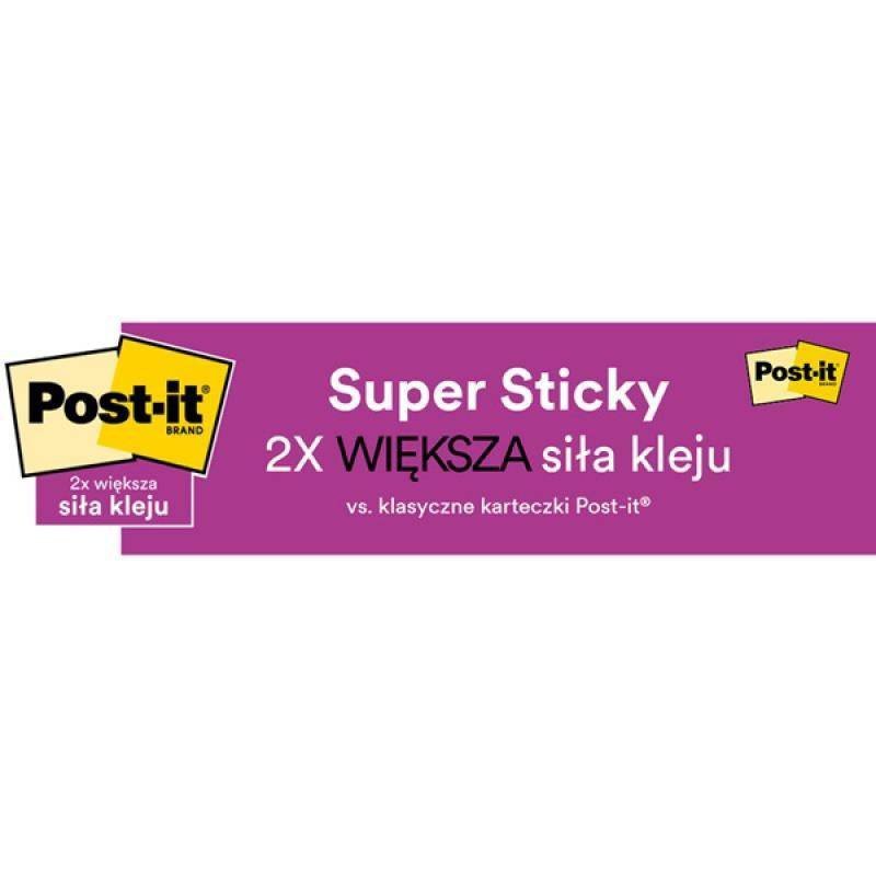 KARTECZKI SAMOPRZYLEPNE CARNIVAL, 76X76MM 3M POST-IT® SUPER STICKY 6X90 KART