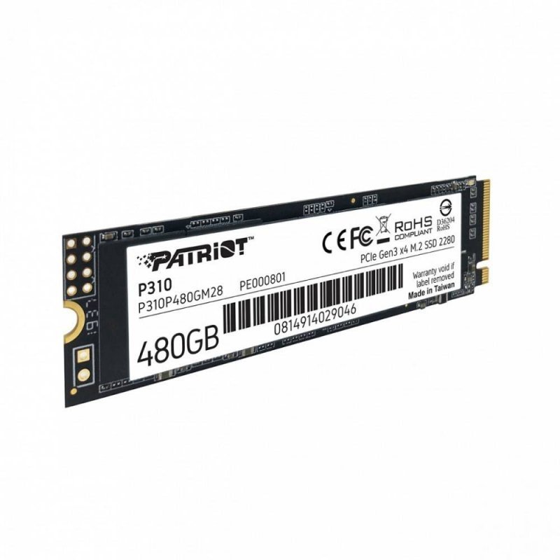 PATRIOT DYSK SSD P310 480GB M.2 2280 1700/1500 PCIE NVME GEN3 X 4