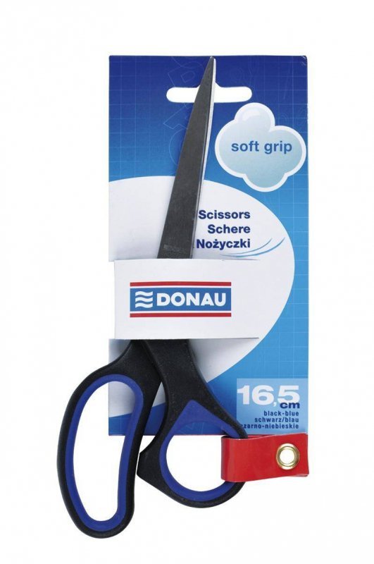 NOŻYCZKI 165MM DONAU NIEBIESKIE SOFT GRIP