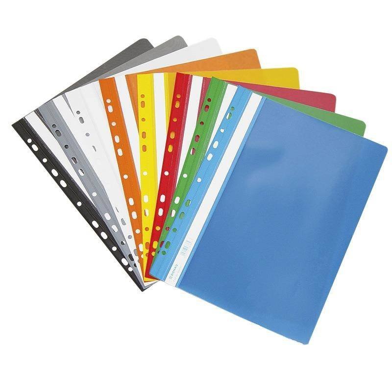 SKOROSZYT WZ PERFORACJĄ A4 DONAU TWARDY POMARAŃCZOWY PVC 150/160MIKR