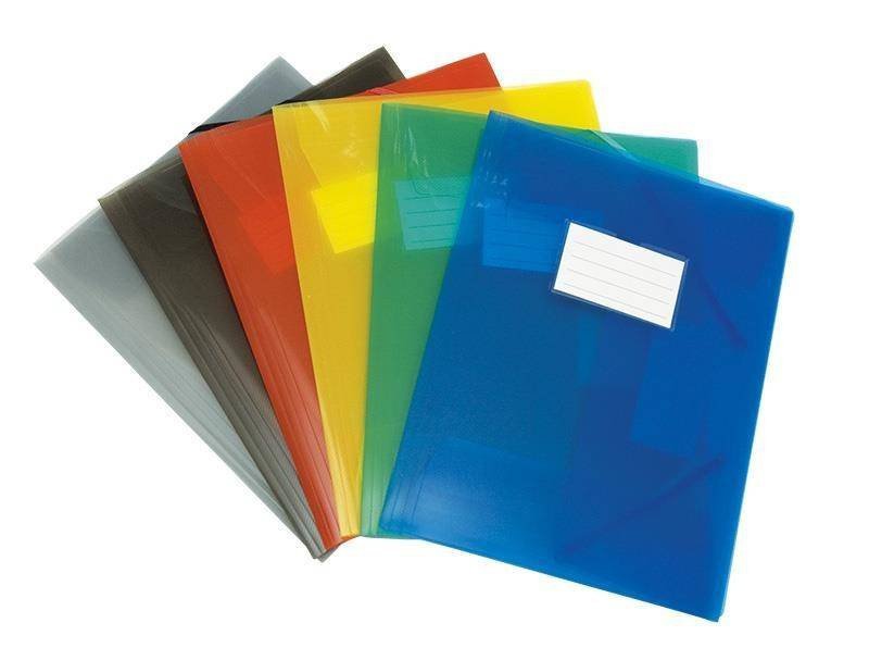TECZKA Z GUMKĄ A4 DONAU PÓŁTRANSPARENTNA CZARNA PP 480 G/M²