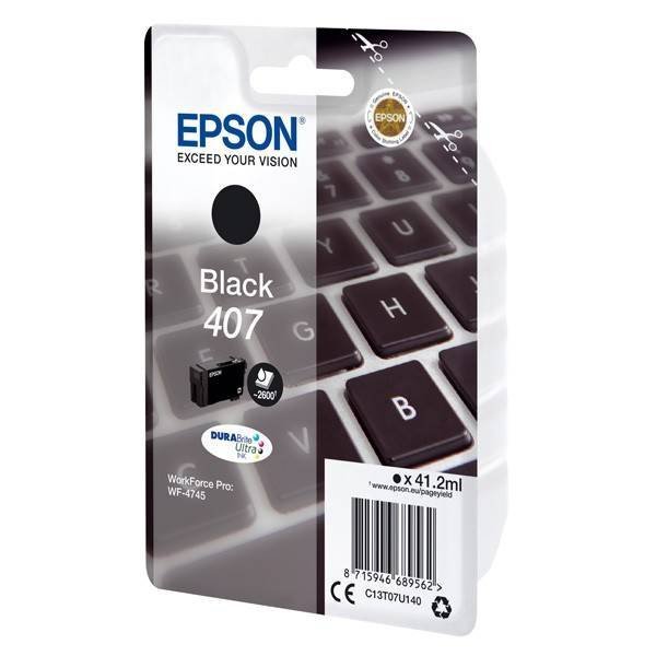 EPSON ORYGINALNY INK / TUSZ C13T07U140, BLACK, 2600S, 41.2ML, EPSON WF-4745