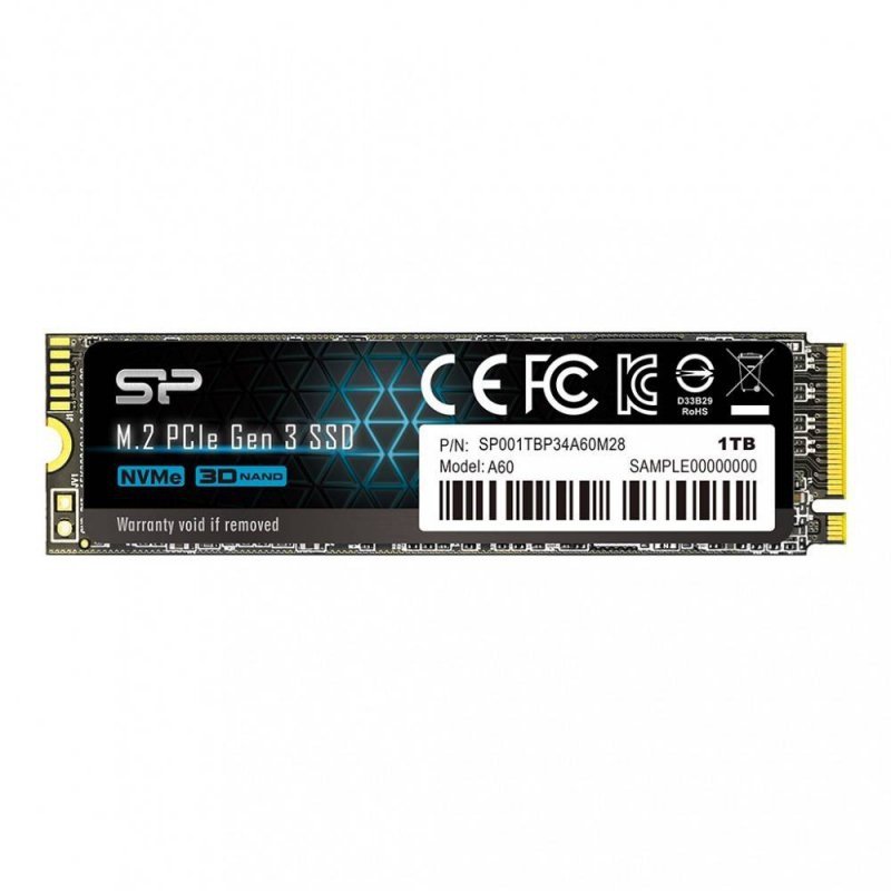 SILICON POWER DYSK SSD P34A60 1TB PCIE M.2 NVME 2200/1600 MB/S