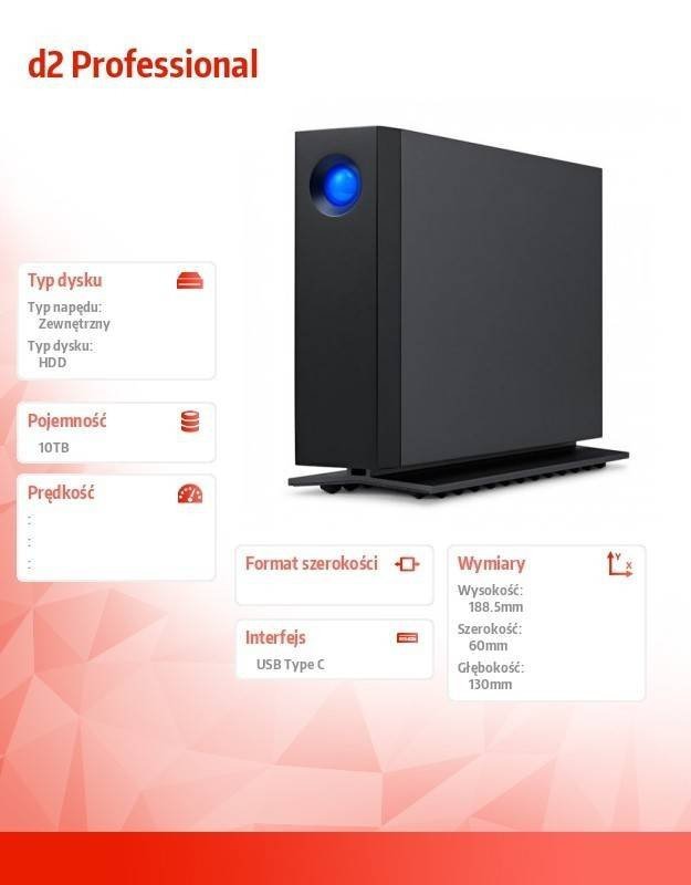 LACIE DYSK D2 PROFESSIONAL 10TB 3,5&#039;&#039; STHA10000800