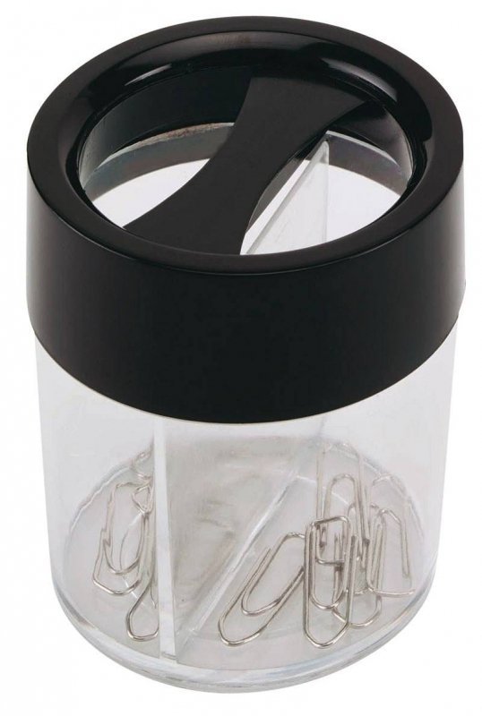 POJEMNIK NA SPINACZE MAGNETYCZNY 70X60MM Q-CONNECT TRANSPARENTNY
