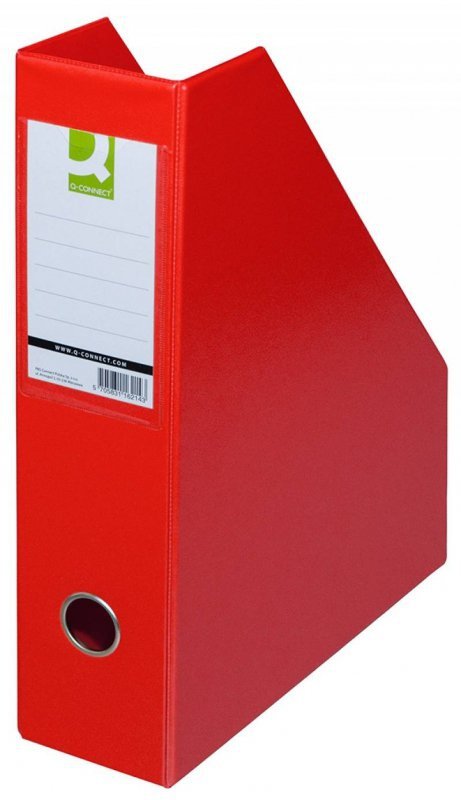 POJEMNIK NA CZASOPISMA A4/76MM Q-CONNECT CZERWONY PVC