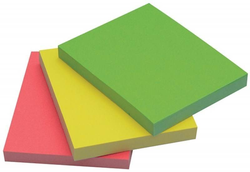 KARTECZKI SAMOPRZYLEPNE 38X51MM Q-CONNECT NEONOWE MIX 3X50KART