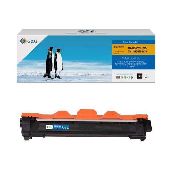 G&G KOMPATYBILNY TONER Z TN1030, TN1050, TN1075, TN1060, TN1070, BLACK, 1000S, NT-PB1000, DLA BROTHER HL-1110/1110R/1112R/DCP-15