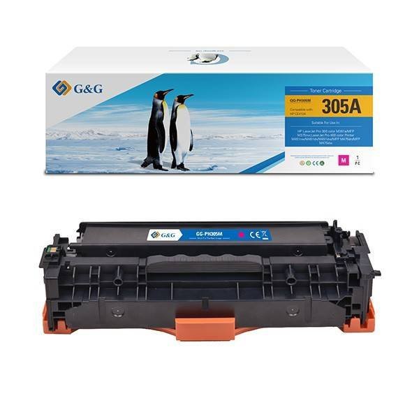 G&G KOMPATYBILNY TONER Z CE413A, MAGENTA, 2600S, NT-PH305M(CE413A), HP 305A, DLA HP COLOR LASERJET PRO M375NW, PRO M475DN, M451D