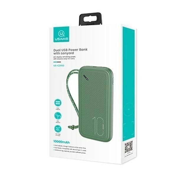 USAMS POWERBANK PB56 10000MAH 2XUSB ZIELONY