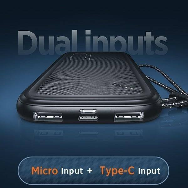 USAMS POWERBANK PB56 10000MAH 2XUSB CZARNY