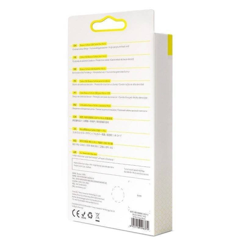 Kabel USB do Micro USB Baseus Cafule 2A 3m (czarno-szary)