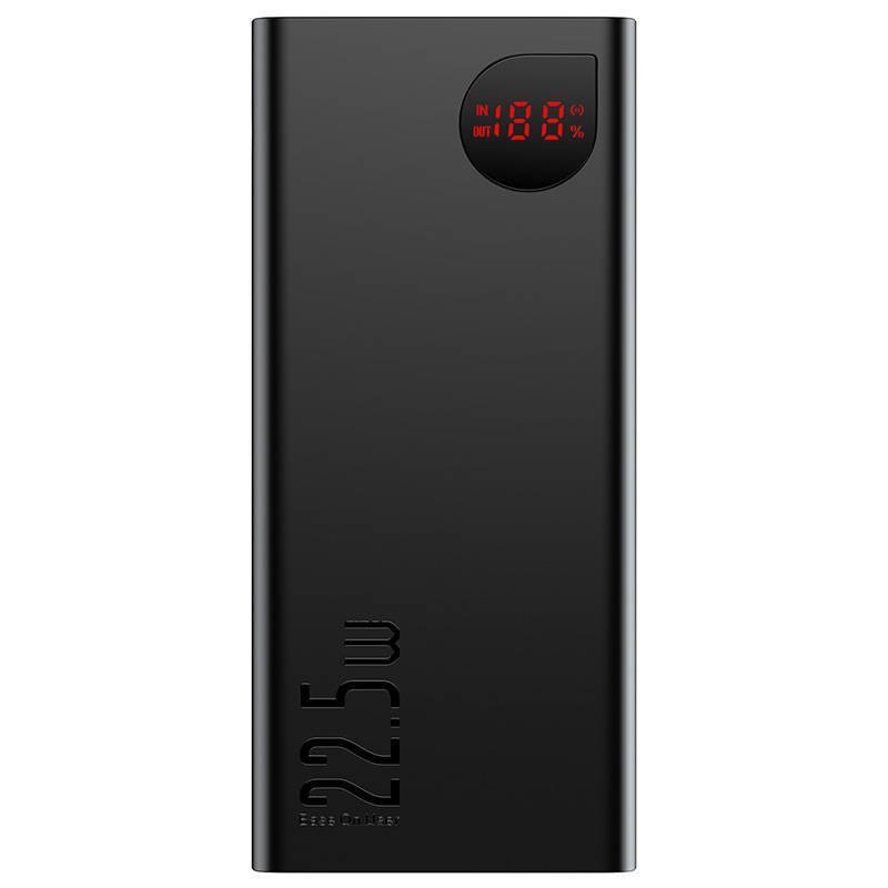 Powerbank Baseus Adaman Metal, 20000mAh, 2xUSB, USB-C, Lightning, microUSB  22.5W (czarny)