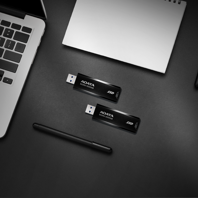 ADATA DYSK SSD ZEWNĘTRZNY SC610 500G USB3.2A GEN2 CZARNY