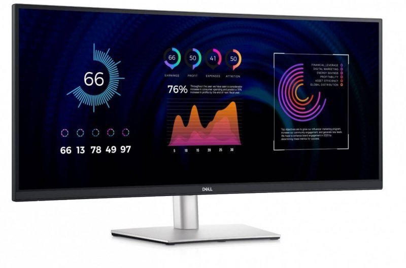 DELL MONITOR 34 CALE P3424WE ZAKRZYWIONY 21:9/3440X1440/IPS/USBC/RJ45/HDMI/DP/3Y