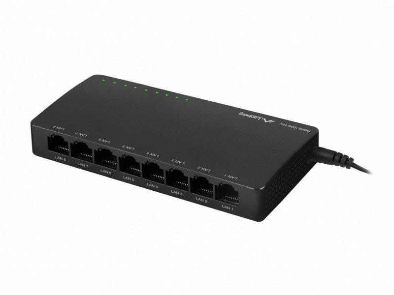 LANBERG SWICH DSP2-1008-12V 8X 1GB/S DES. DSP2-1008-12V