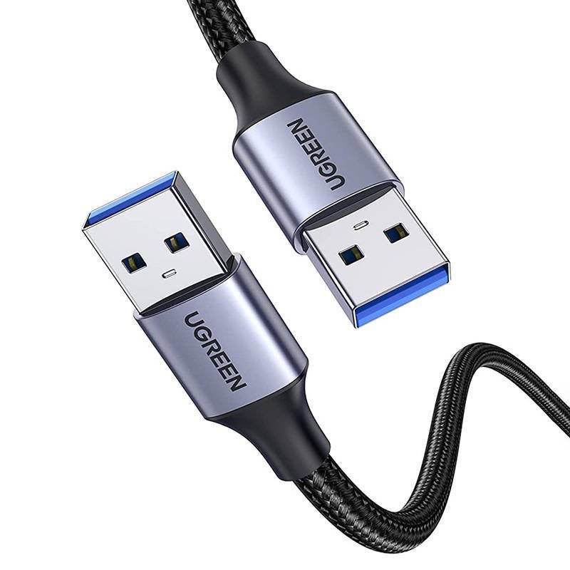 KABEL USB3.0, USB-A MĘSKI DO USB-A MĘSKI, UGREEN US373 2A, 0,5M (CZARNY)