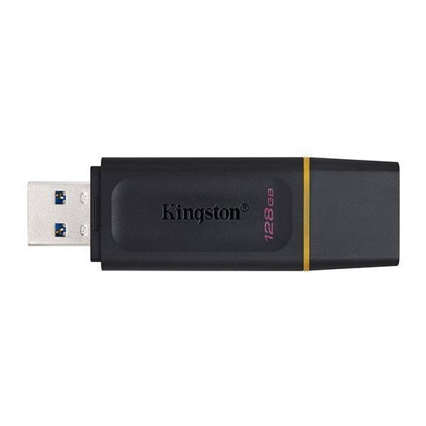 KINGSTON USB FLASH DISK, USB 3.0, 128GB, DATATRAVELER EXODIA, CZARNY, DTX/128GB, USB A, Z OSŁONĄ