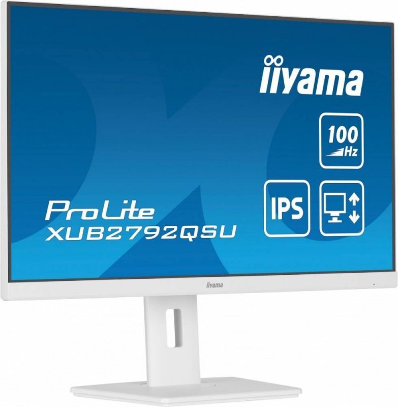 IIYAMA MONITOR 27 CALI PROLITE XUB2792QSU-W6 IPS,QHD,HAS(150MM),100HZ,4XUSB3.2,SLIM