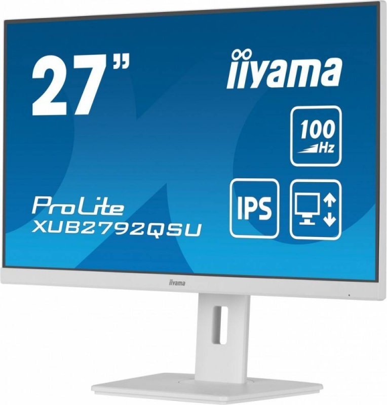 IIYAMA MONITOR 27 CALI PROLITE XUB2792QSU-W6 IPS,QHD,HAS(150MM),100HZ,4XUSB3.2,SLIM