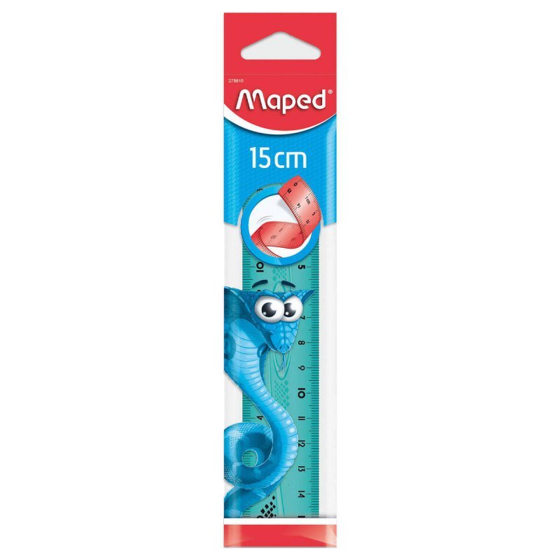 LINIJKA PLASTIKOWA 15CM MAPED TWIST’N FLEX PULSE NIEŁAMLIWA