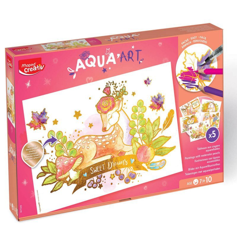 OBRAZY AKWARELOWE MAPED CREATIV AQUA ART MOTYW LEŚNY
