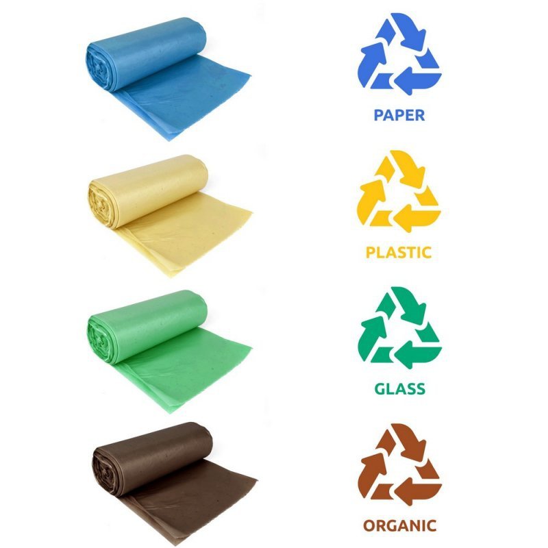 WORKI NA ŚMIECI LDPE ZIELONE 35L 20SZT