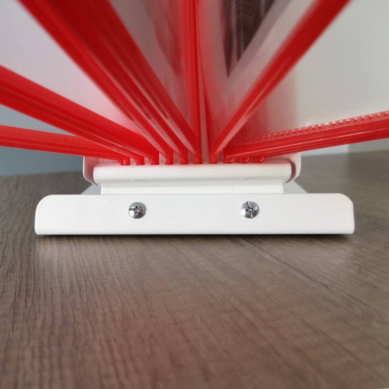 SYSTEM PREZENTACYJNY NA BIURKO Z 10 PANELAMI A4 LEVIATAN CZERWONY
