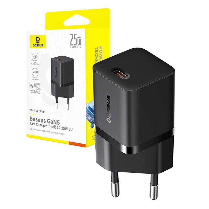 Ładowarka Baseus GaN5 mini 1C, 25W (czarny)