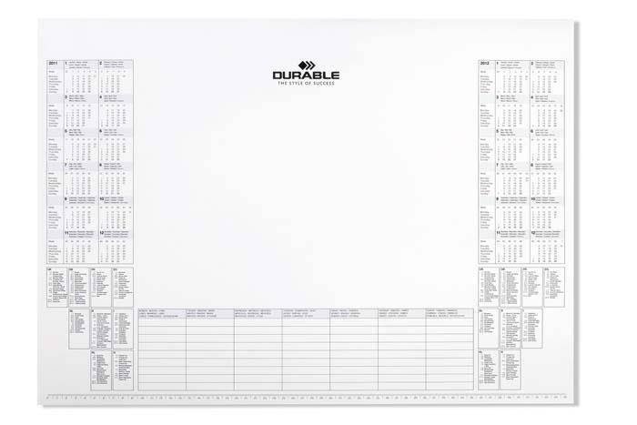 WKŁAD DO PODKŁADU 410X570MM Z KALENDARZEM NA 2 LATA DURABLE 729202 25KRT