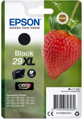 TUSZ ORYGINALNY EPSON T2991 C13T29914012 CZARNY 11,3 ML
