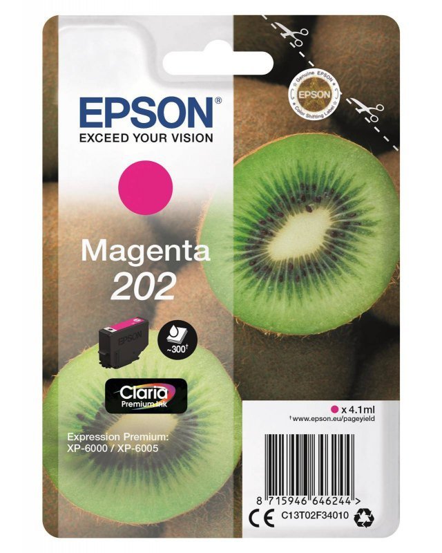 TUSZ ORYGINALNY EPSON T02F3 C13T02F34010 MAGENTA 300 STRON