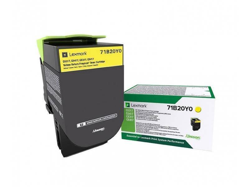 TONER ORYGINALNY LEXMARK 71B20Y0 YELLOW 2300 STRON