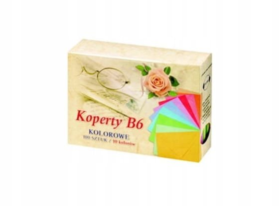 KOPERTY KOLOROWE - C6 - MIX - 100 sztuk