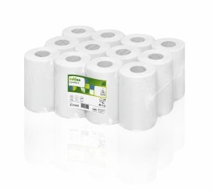 RECZNIK W ROLI  120 mb X 20 cm, SATINO COMFORT, BIAŁY,  1 WARSTWA, ROZWIJANY OD WEWNĄTRZ, OPAKOWANIE 12 SZTUK