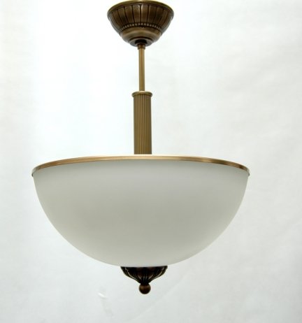 Lampa Mosiężna Zwis Ampla Żyrandol mosiężny