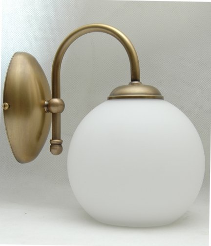 Kinkiet mosiężny,lampa ścienna z mosiądzu
