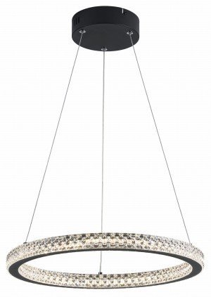 Wyprzedaż - Mitchell - lampa wisząca LED czarny mat z pilotem i ściemniaczem 339401-30