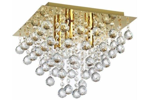 RABATY - Plafon Lancaster Crystal złoty 3 pł. 627803-03 (od 10% rabatu w koszyku)