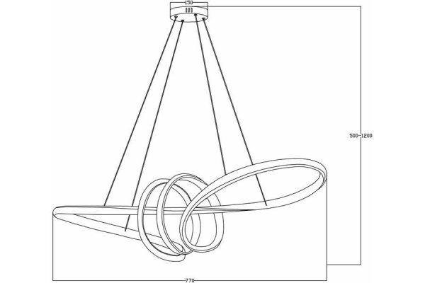 RABATY - Canbera lampa wisząca LED czarny mat 338901-30 (od 15% rabatu w koszyku)